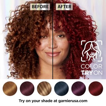 garnier hair color nutrisse ultra color nourishing creme, r3 light intense auburn (red hibiscus) permanent hair dye, 2 count (packaging may vary)