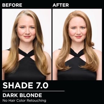 garnier hair color olia ammonia free brilliant color oil rich permanent hair dye, 7.0 dark blonde, 2 count (packaging may vary)