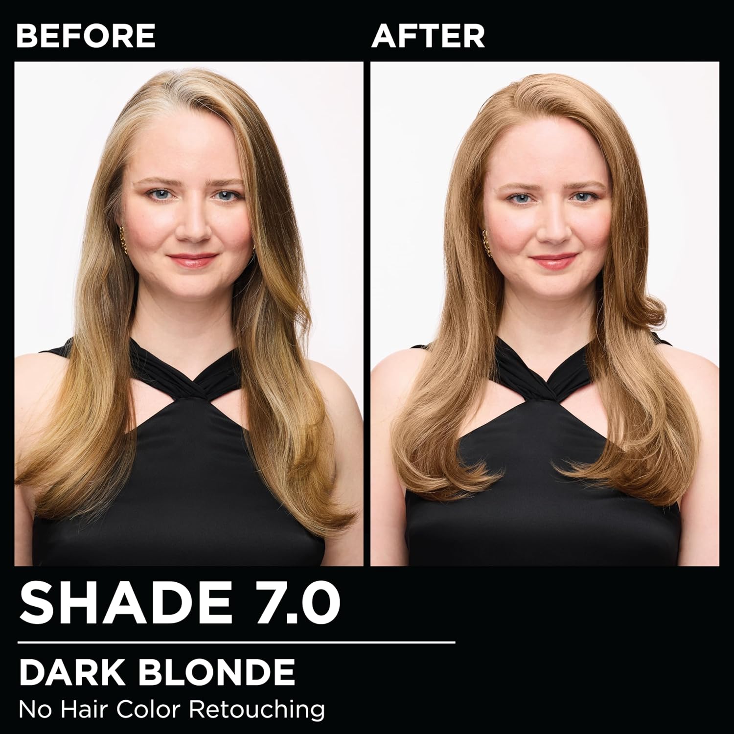 garnier hair color olia ammonia free brilliant color oil rich permanent hair dye, 7.0 dark blonde, 2 count (packaging may vary)